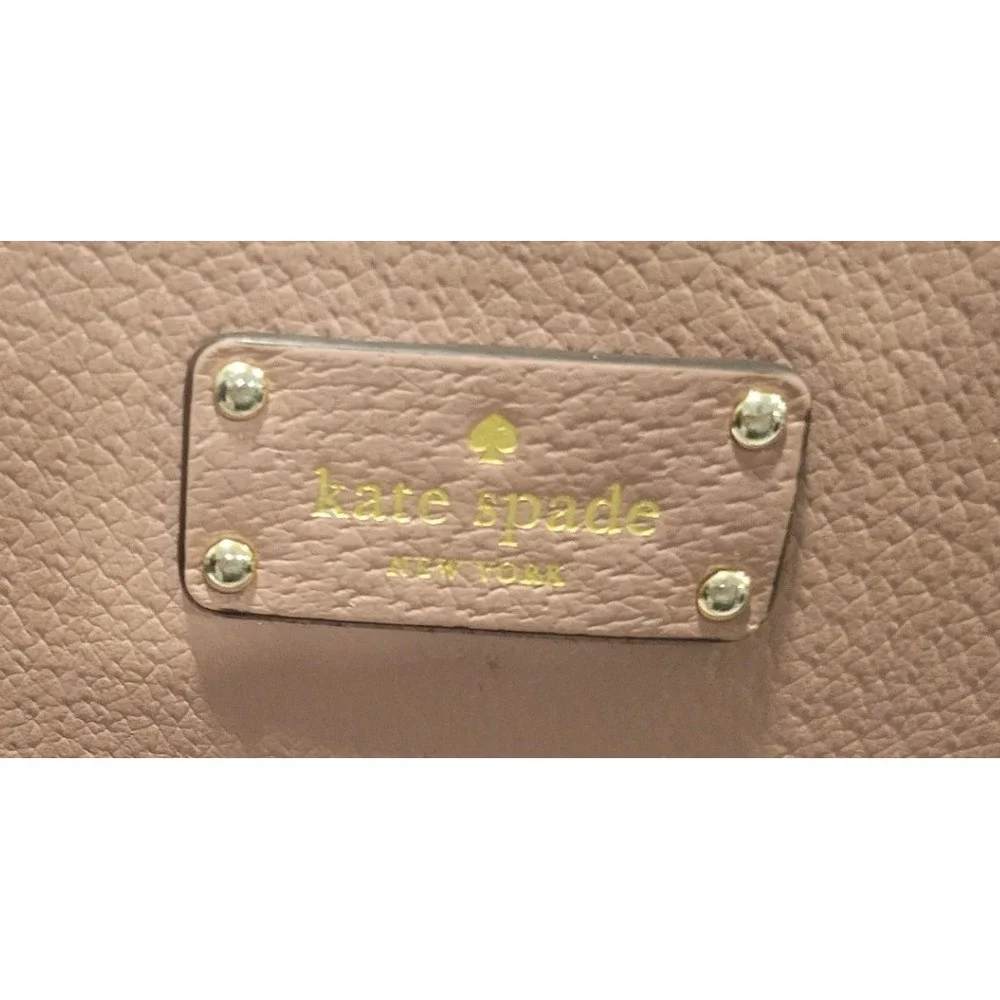 Kate Spade New York Pink Pebbled Leather Satchel Crossbody Handbag Gold Hardware